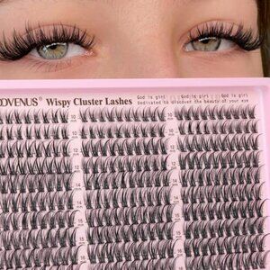 Eyelash Extensions Wispy Natural DIY C Curl Individual Lashes Clusters Black